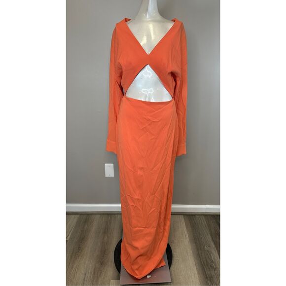 NWT LAPOINTE Pebble Crepe Cut-Out Dress Size US 12 $1490 - Picture 2 of 8